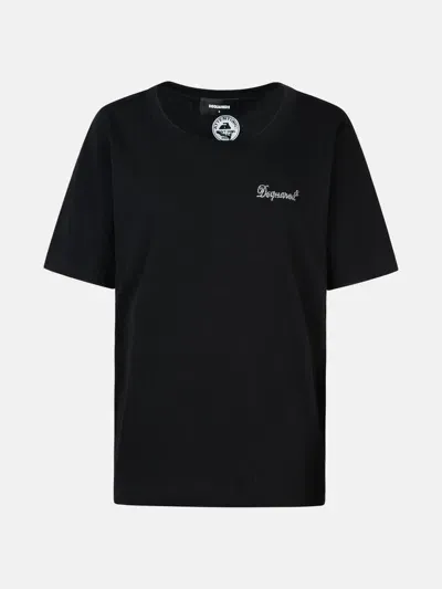 Dsquared2 Black Cotton T-shirt