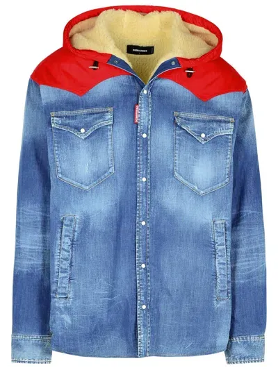 Dsquared2 Blue Cotton Jacket