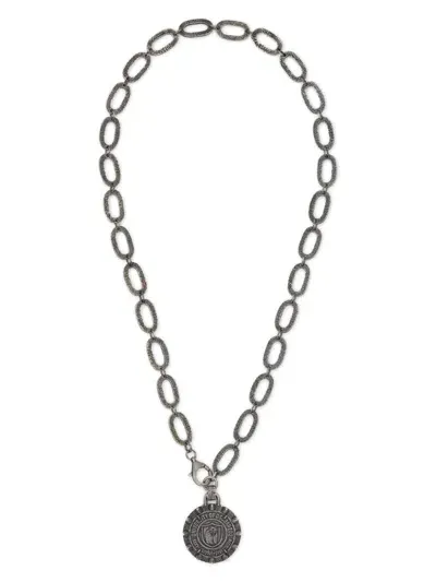 Dsquared2 Brass Pendant Necklace In Silver