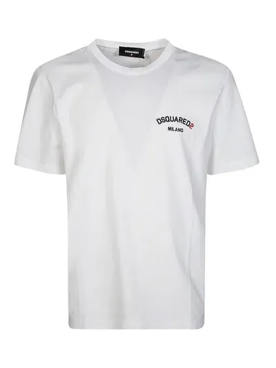 Dsquared2 Logo-print Cotton T-shirt In White