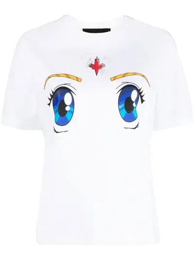 Dsquared2 Cartoon-inspired Print T-shirt In White