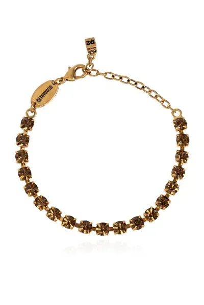 Dsquared2 Classic Embellished Bracelet In Gold