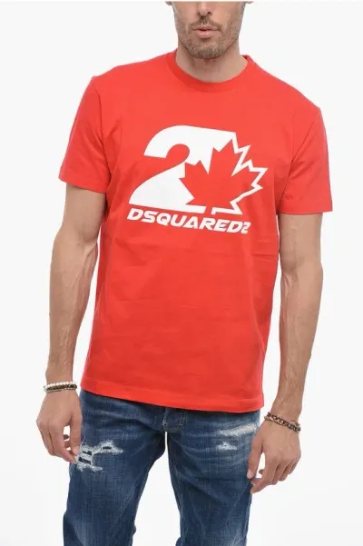 Dsquared2 Cool Fit T-shirt With Logo Print In Orange