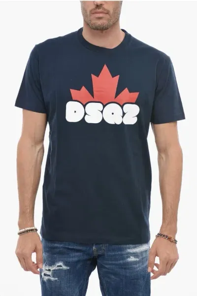 Dsquared2 Cool Fit T-shirt With Logo Print In Blue