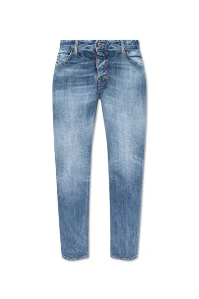 Dsquared2 Cool Girl Cropped Jeans In Blue