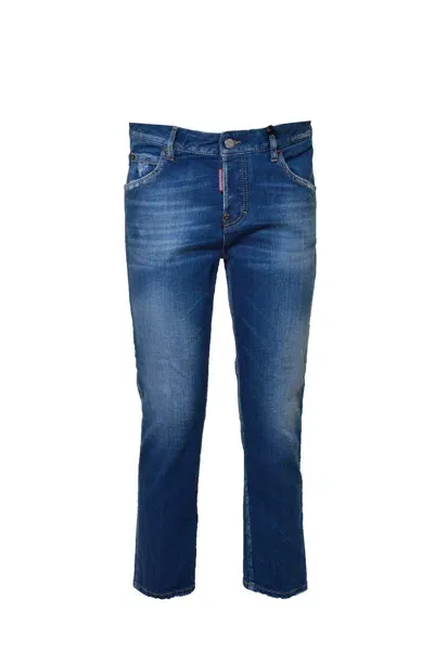 Dsquared2 Cool Girl Cropped Jeans In Denim