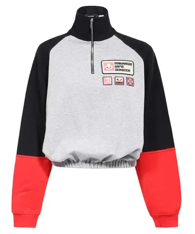 Dsquared2 Cotton Sweatshirt In Grey