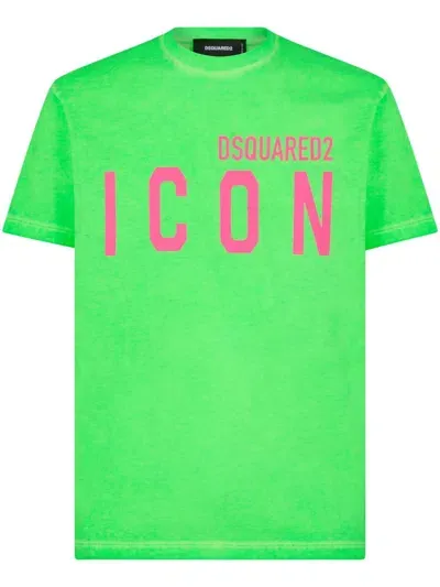 Dsquared2 Icon Logo-print T-shirt In Green