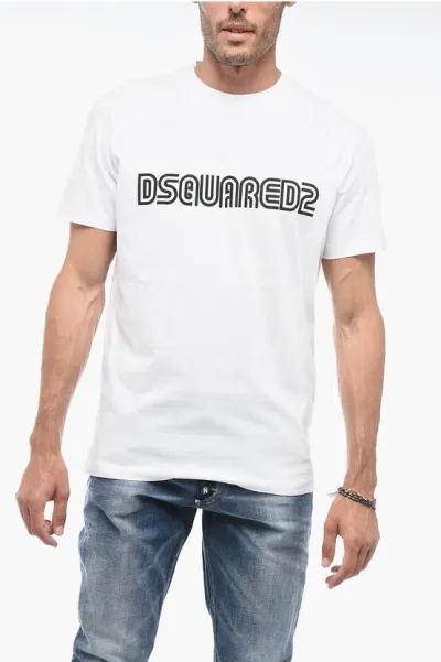 Dsquared2 Crewneck T-shirt With Logo Print In White