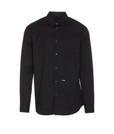 Dsquared2 Ceresio 9 Dan Relaxed Cotton Shirt In Black