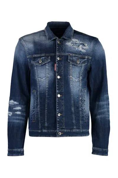 Dsquared2 Dan Destroyed Denim Jacket