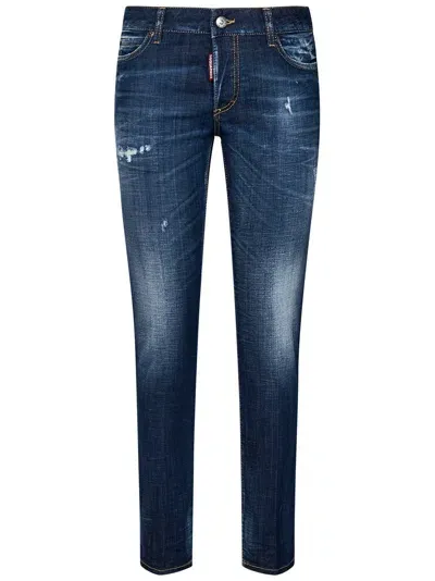 Dsquared2 Jennifer Low-rise Skinny Jeans In Blue