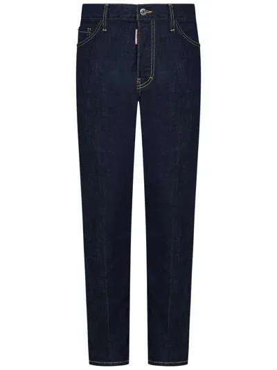 Dsquared2 Stretch Cotton Jeans In Blue