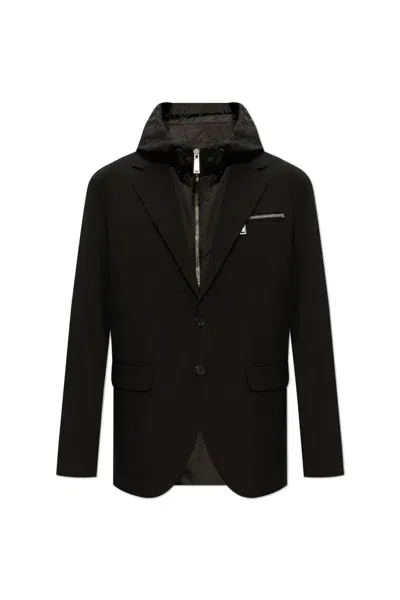 Dsquared2 Double Layered Hooded Jacket In Black