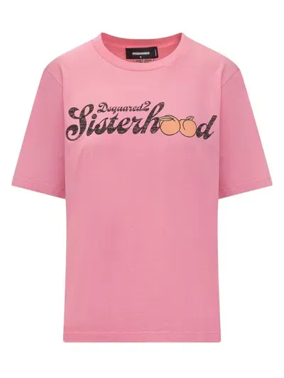 Dsquared2 Easy Fit T-shirt In Pink