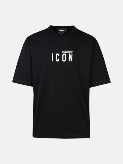 Dsquared2 'icon' Black Cotton T-shirt