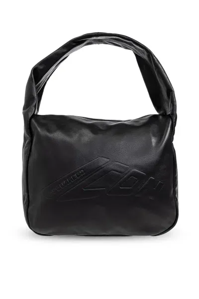 Dsquared2 Maxi Evolution Leather Hobo Bag In Black