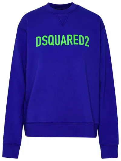 Dsquared2 Logo Printed Crewneck Sweatshirt In Blue