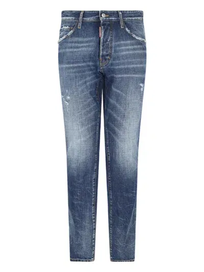 Dsquared2 Washed Skinny Jeans In Navy