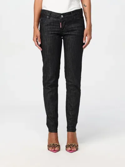 Dsquared2 Cool Girl Low-rise Cropped Jeans In Schwarz