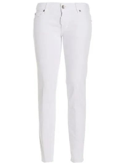 Dsquared2 White Jeans Jennifer Cropped