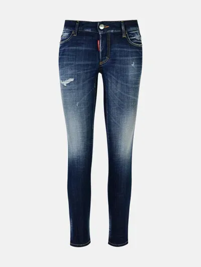 Dsquared2 Kids' 'jennifer' Blue Cotton Denim Jeans