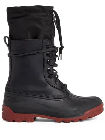 Dsquared2 Layered-design Boots In Black