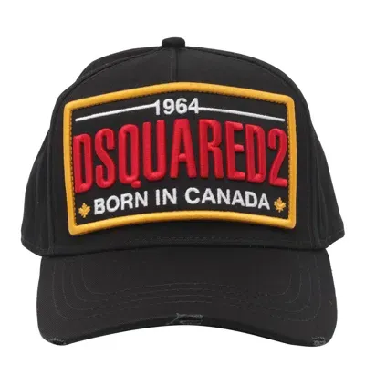 Dsquared2 Logo Baseball Cap In Nero