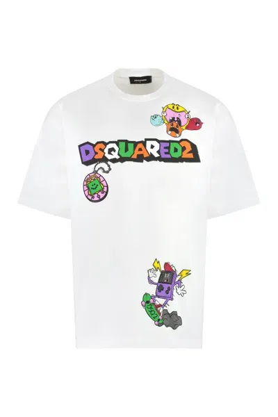 Dsquared2 Logo Cotton T-shirt In White