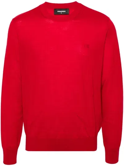 Dsquared2 Logo-embroidery Jumper In Red