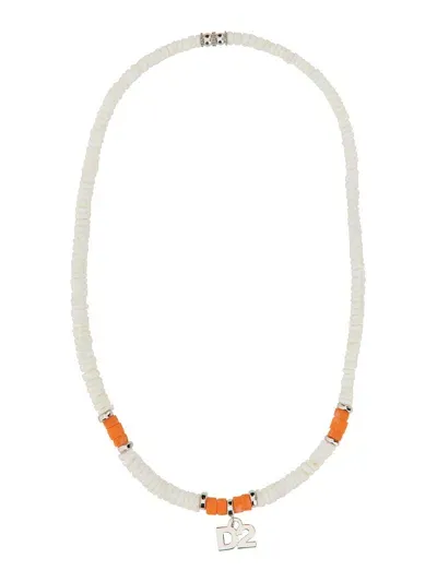 Dsquared2 Logo Necklace In Multicolour