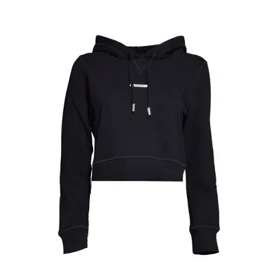 Dsquared2 Logo Patch Drawstring Hoodie In Black