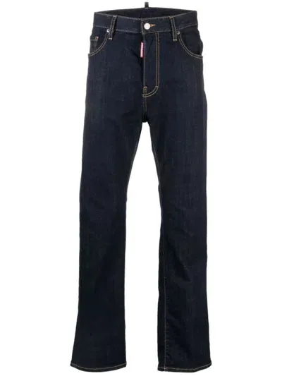 Dsquared2 Jeans Slim In Cotton In Blue