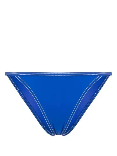 Dsquared2 Logo-print Bikini Bottoms In Blue