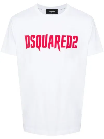 Dsquared2 Logo-print Cotton T-shirt In White