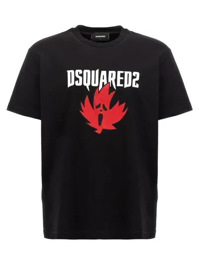 Dsquared2 Logo Print T-shirt In Black