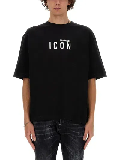 Dsquared2 Logo-print Short-sleeved T-shirt In Black