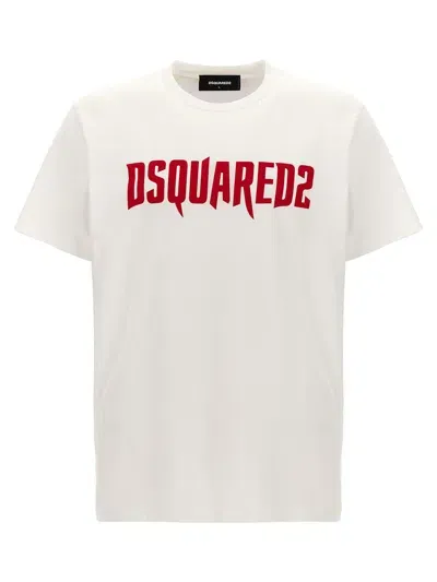 Dsquared2 Logo Print T-shirt In White