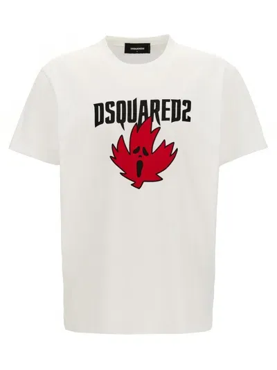 Dsquared2 Logo Print T Shirt In White