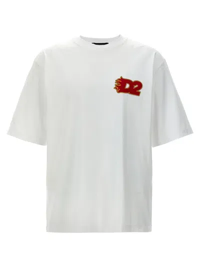 Dsquared2 Logo Print T-shirt In White