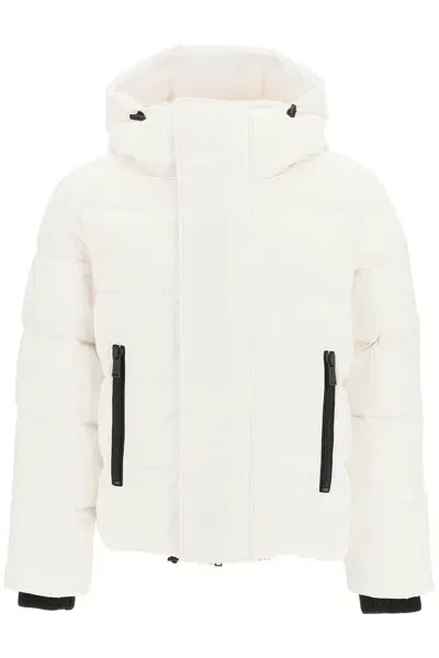 Dsquared2 Logo Strap Hooded Padded Jacket In White