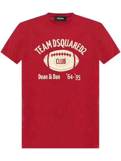 Dsquared2 Logo T-shirt In Rojo