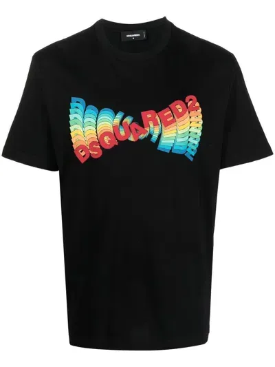 Dsquared2 Logo-print Short-sleeve T-shirt In Black