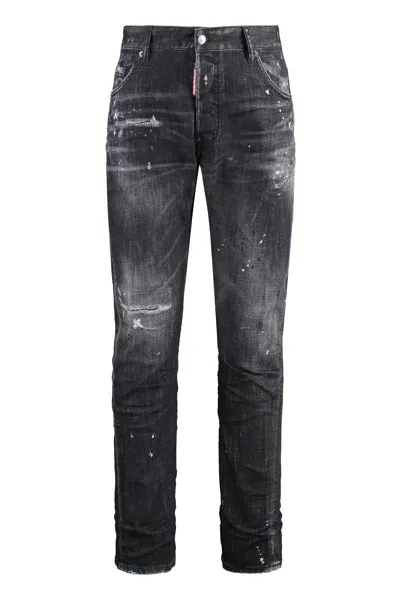 Dsquared2 Men's Sexy Twist Skinny Jeans In Black