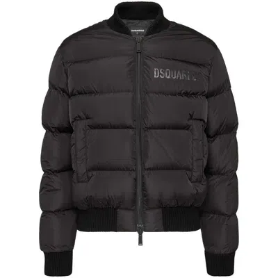 Dsquared2 Logo-print Padded Jacket In Black