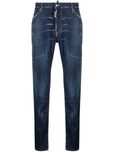 Dsquared2 Pants 5 Pockets In Navy