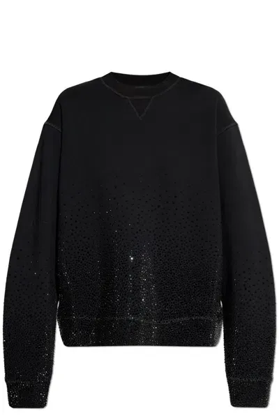 Dsquared2 Rhinestone Embellished Crewneck Sweatshirt In Black