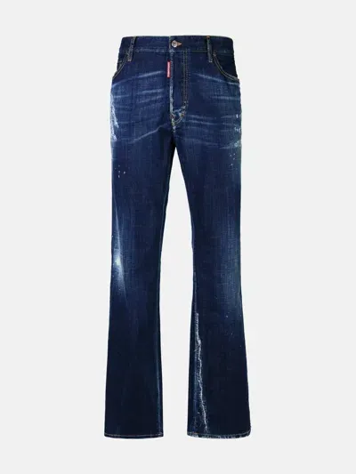 Dsquared2 'roadie' Blue Cotton Denim Jeans