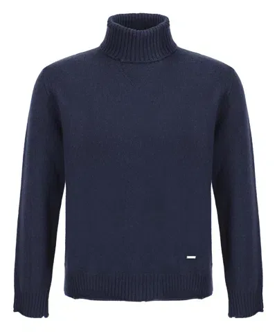 Dsquared2 Roll-neck Sweater In Blue