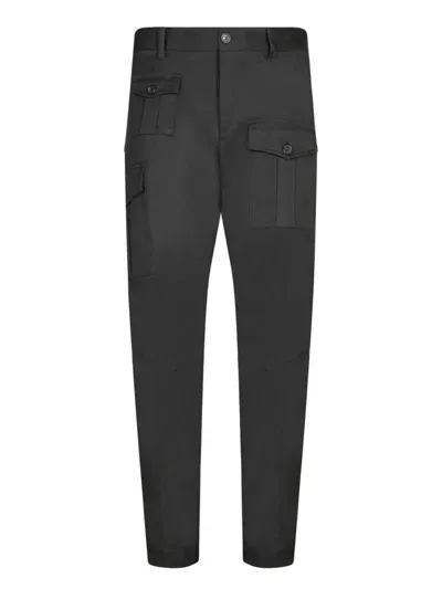 Dsquared2 Sexy Slim Black Cargo Trousers